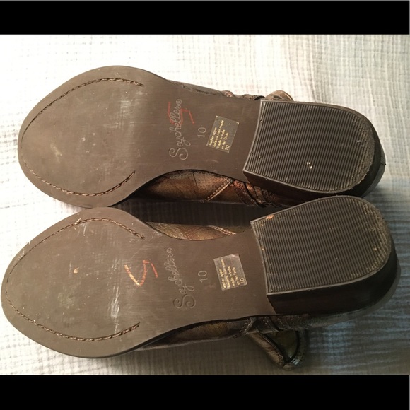 Seychelles Boots Floral Metallic Gold/Silver - Picture 6 of 10